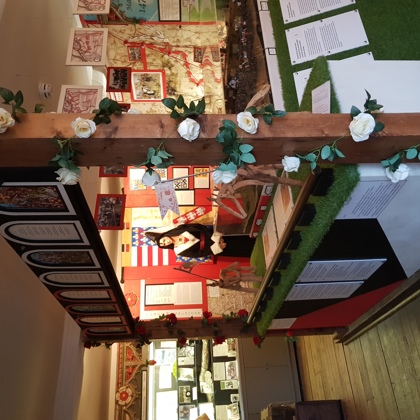 A scene showing a number of displays at Tewkesbury Museum 